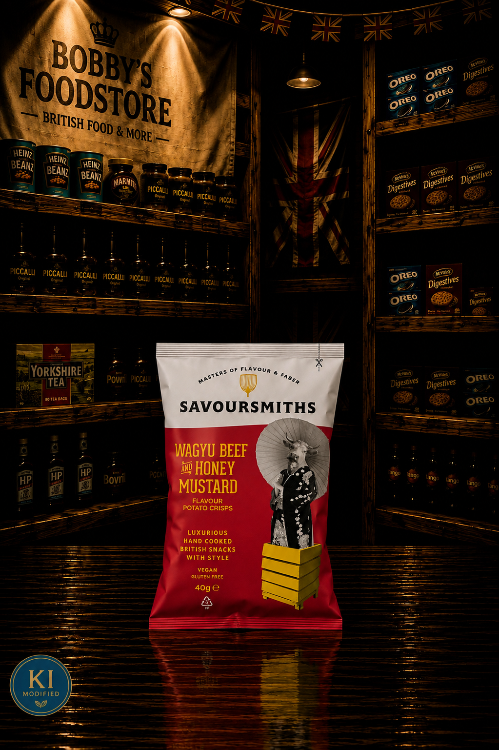 Savoursmith´s Crisps Wagyu Beef and Honey Mustard (VEGAN) 40g