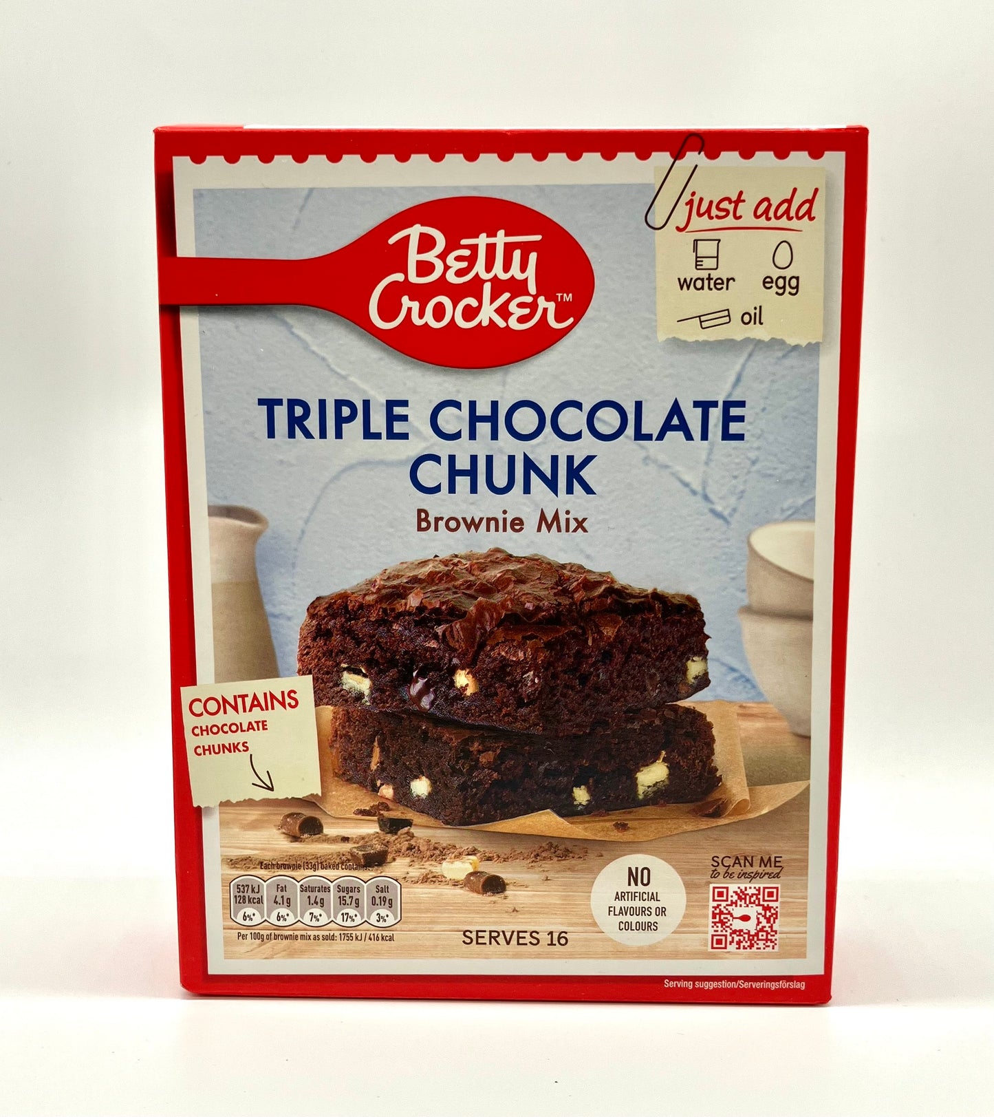 Betty Crocker Triple Chocolate Chunk Brownie Mix 415g