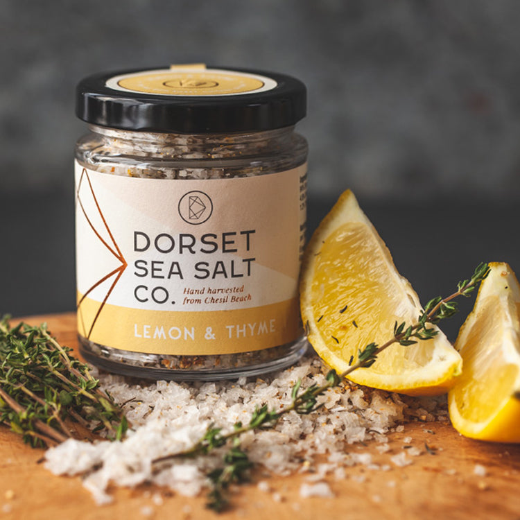 Dorset Lemon & Thyme Infused Sea Salt Jar 100g