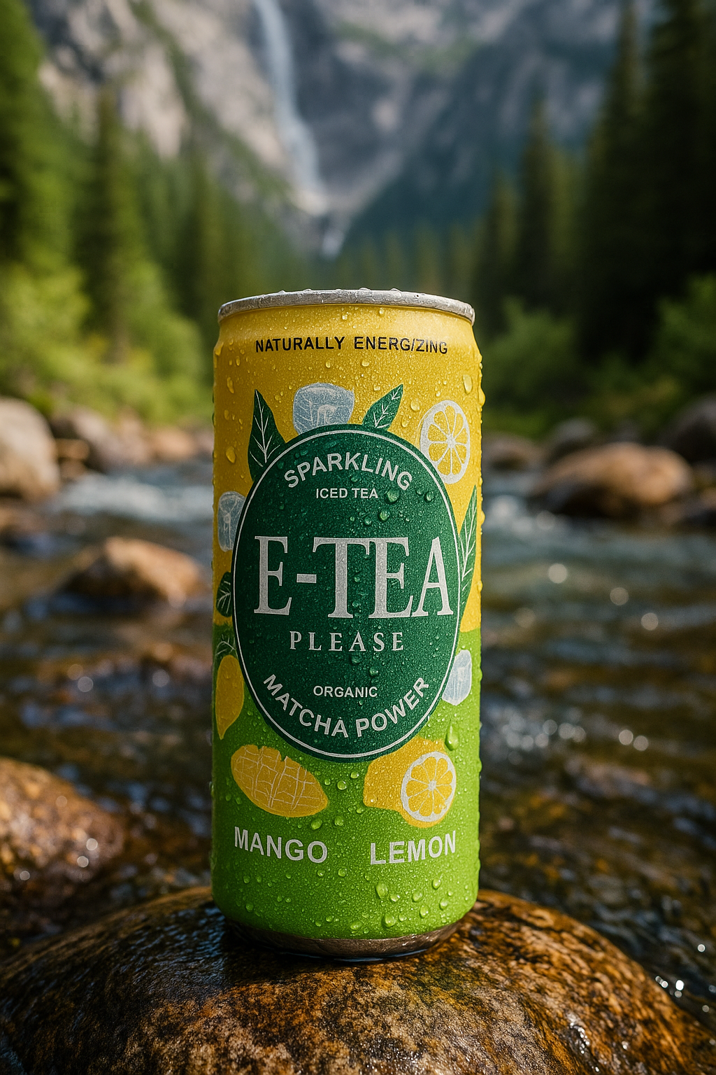 E Tea Iced Matcha Mango-Lemon Drink 250ml Six Pack
