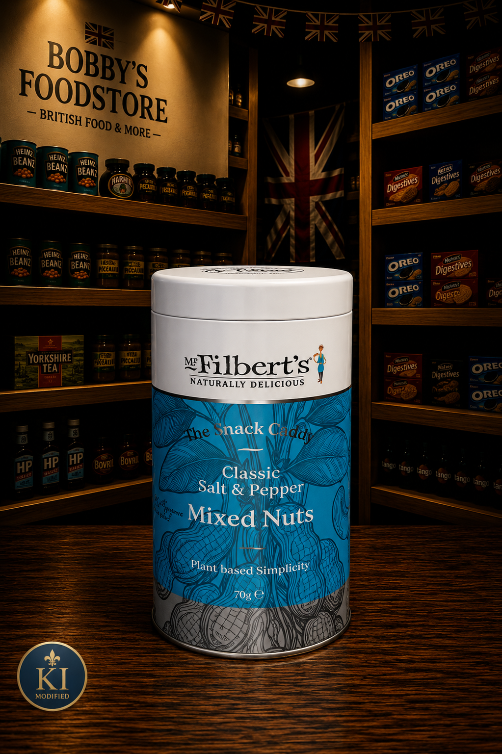 Mr Filberts Classic Salt & Pepper Mixed Nuts Gift Tin (70g)