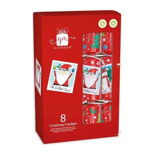 Giftmaker Santa & Friends Christmas Crackers 8 Pack
