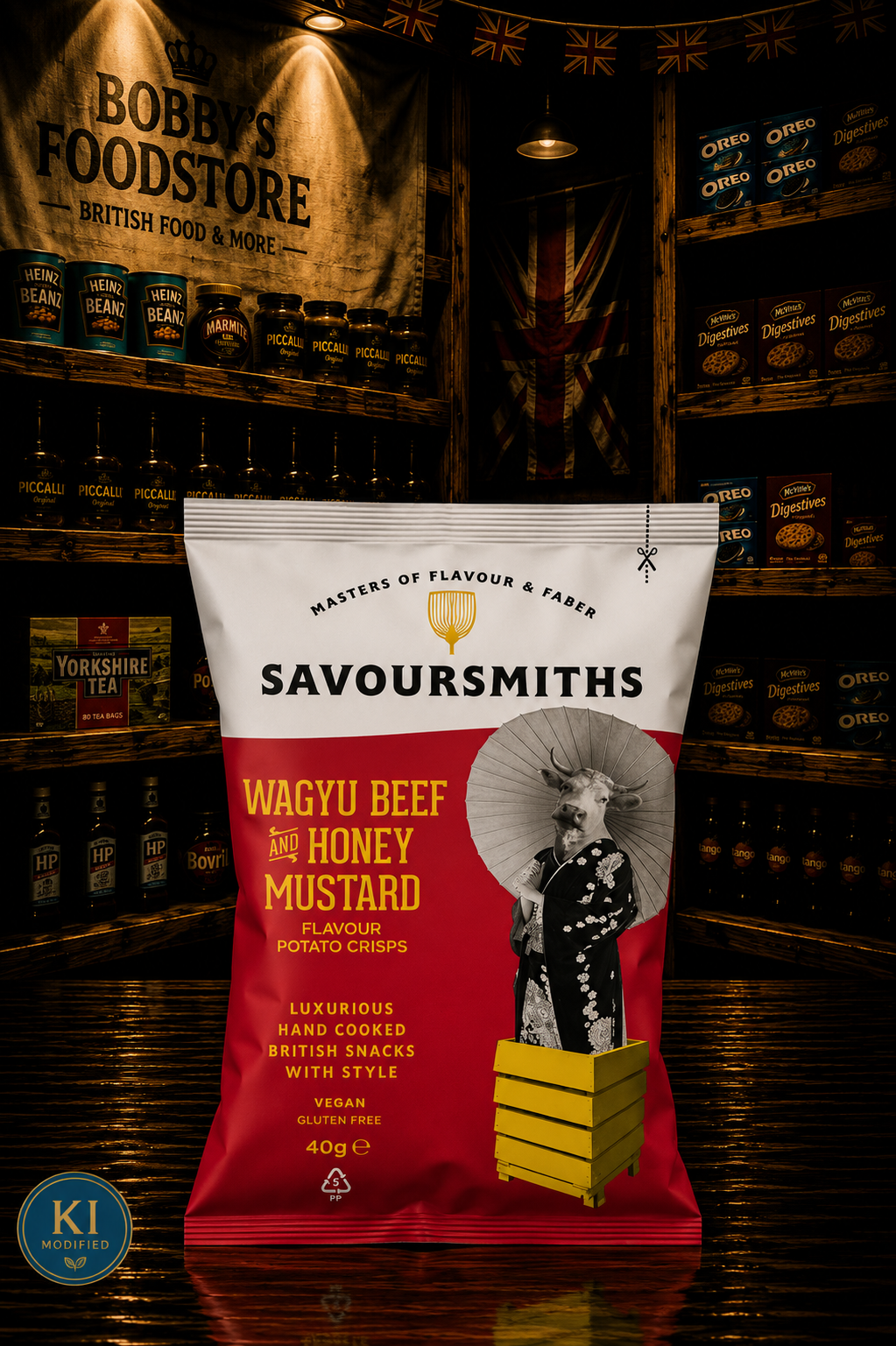 Savoursmith´s Crisps Wagyu Beef and Honey Mustard  150g