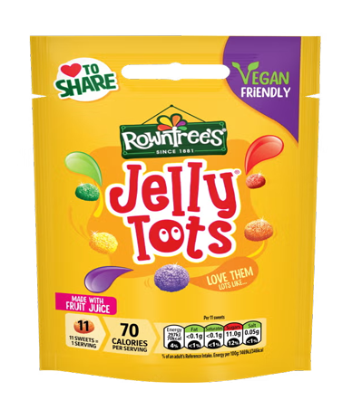 Rowntree's Jelly Tots Sweets Sharing Bag 150g