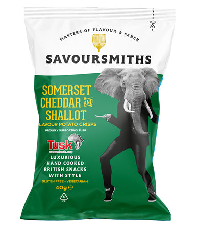 Savoursmith´s Crisps Somerset Cheddar & Shallot 40g