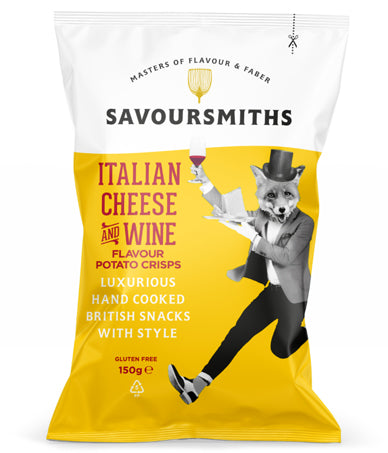 Savoursmith´s Crisps Italian Cheese and Wine 150g
