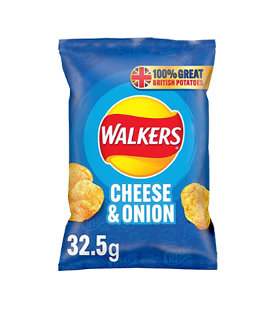 Walkers Cheese & Onion Crisps 32.5g