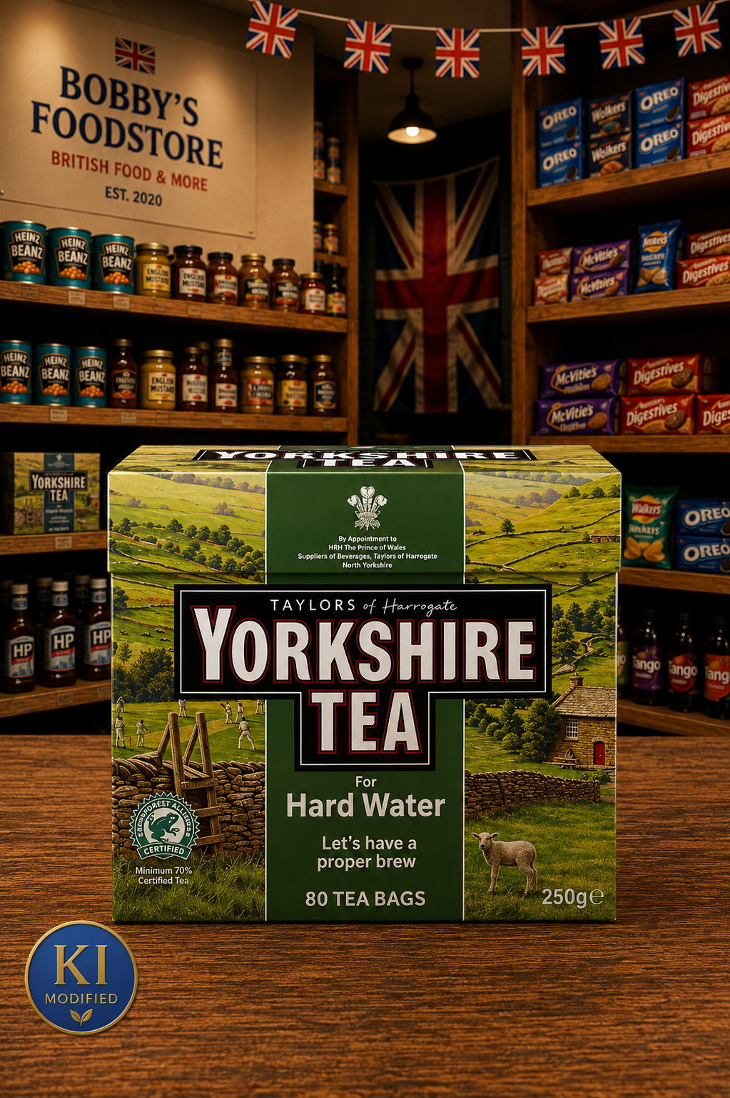 Yorkshire Hard Water 80 Tea Bags 250g