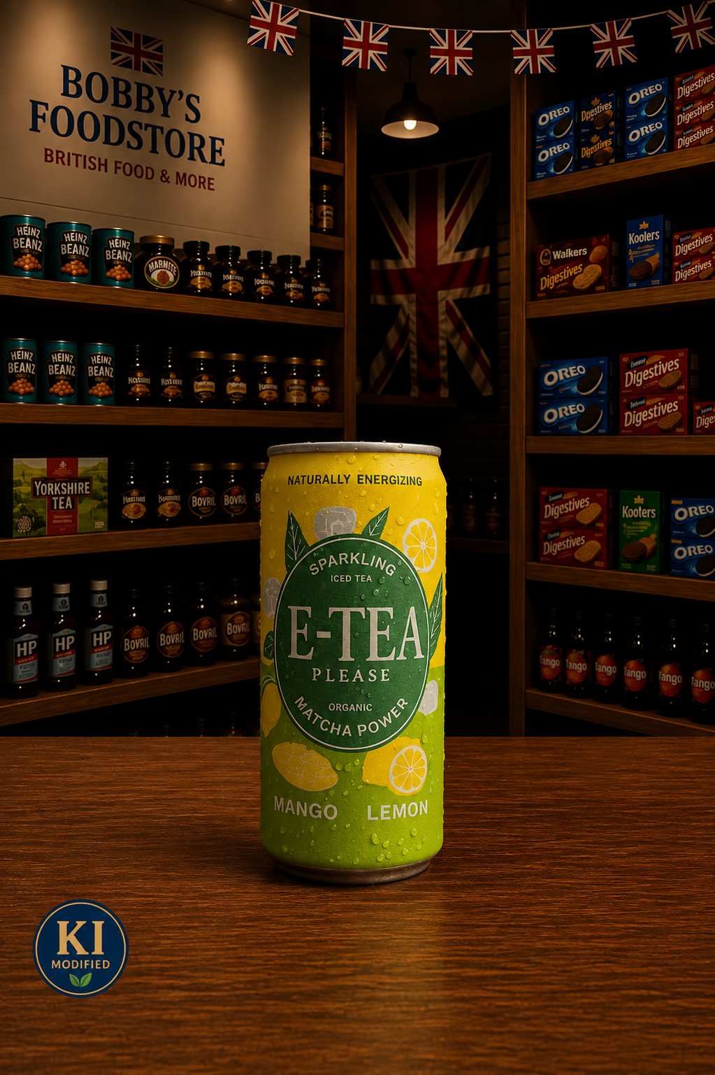 E Tea Iced Matcha Mango-Lemon Drink 250ml Six Pack