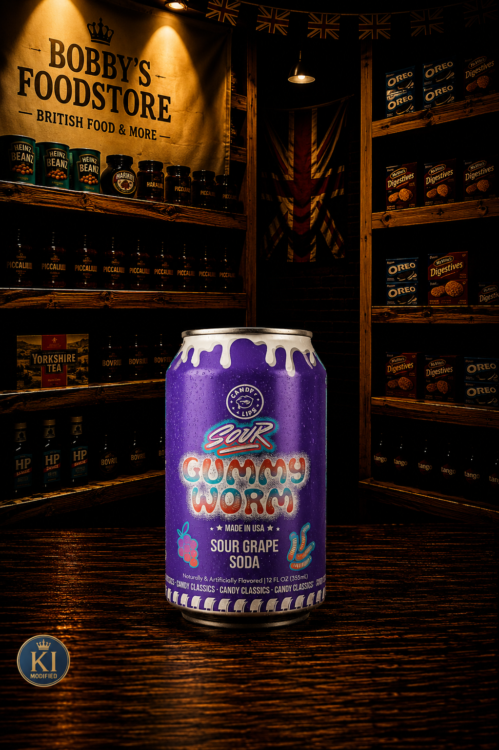 Sour Gummy Worm Soda 330ml