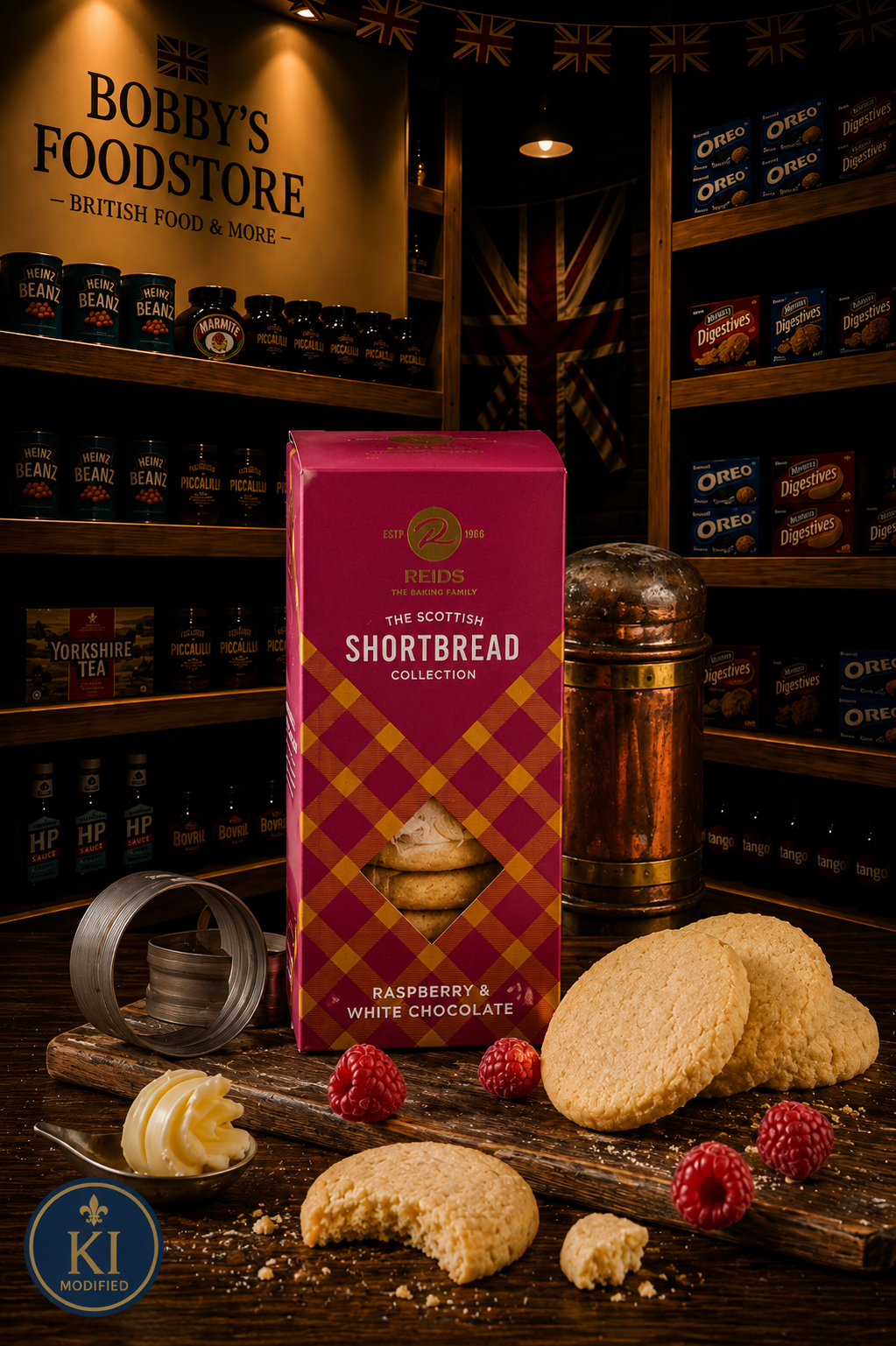 Reids Raspberry & White Chocolate Shortbread 150g