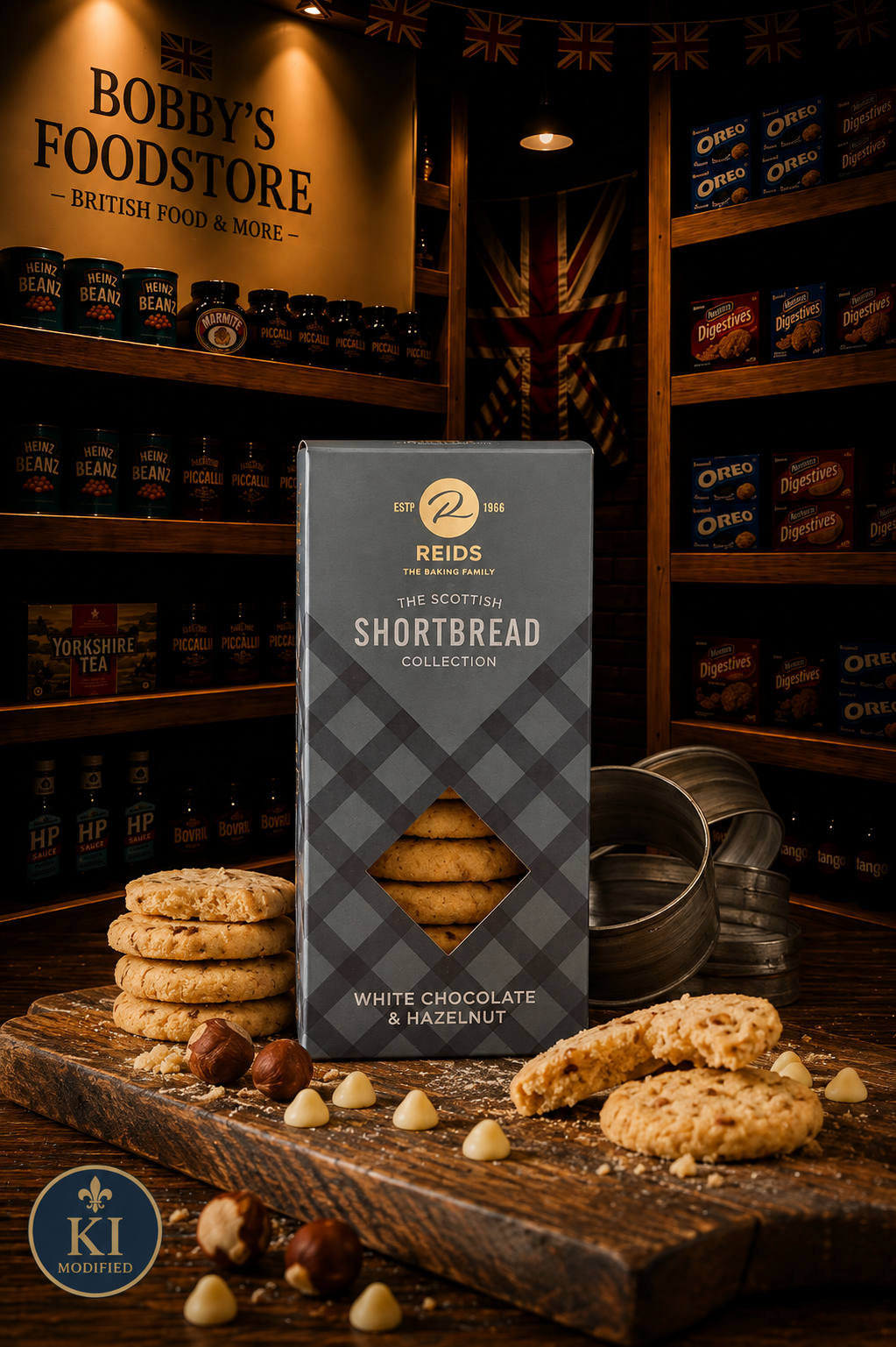 Reids White Chocolate & Hazelnut Shortbread 150g