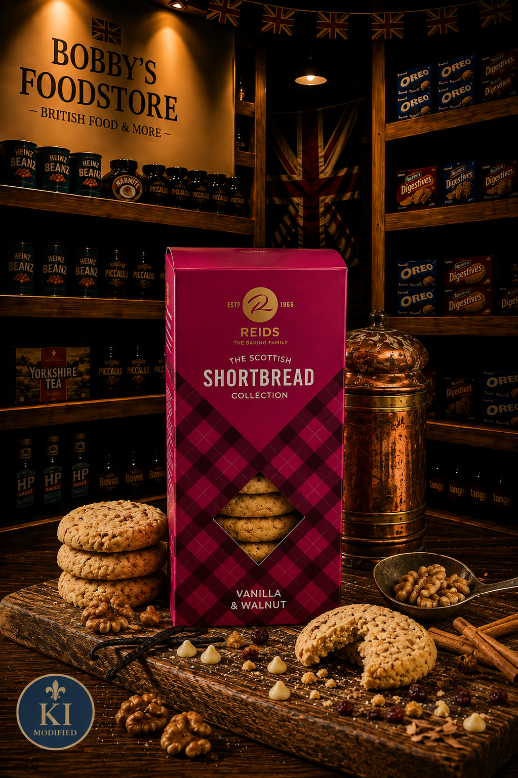 Reids Vanilla & Walnut Shortbread 150g