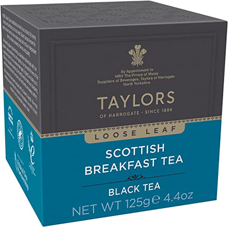 Taylors of Harrogate Scottish Breakfast Tea Carton Loose Leaf 125g